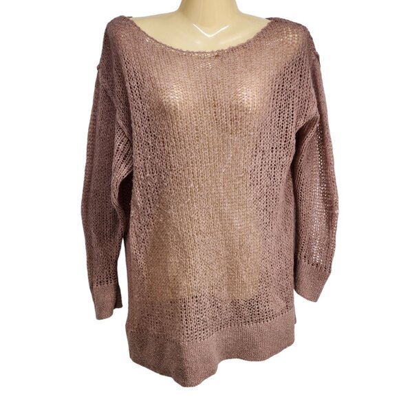 Free People Womens Mohair Loose Knit Sweater In Dusty Pink - Picture 9 of 10